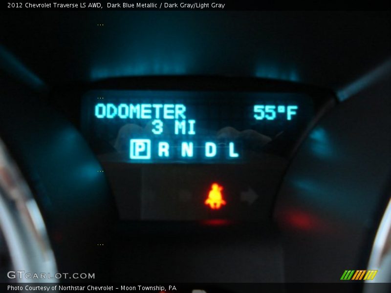 Dark Blue Metallic / Dark Gray/Light Gray 2012 Chevrolet Traverse LS AWD