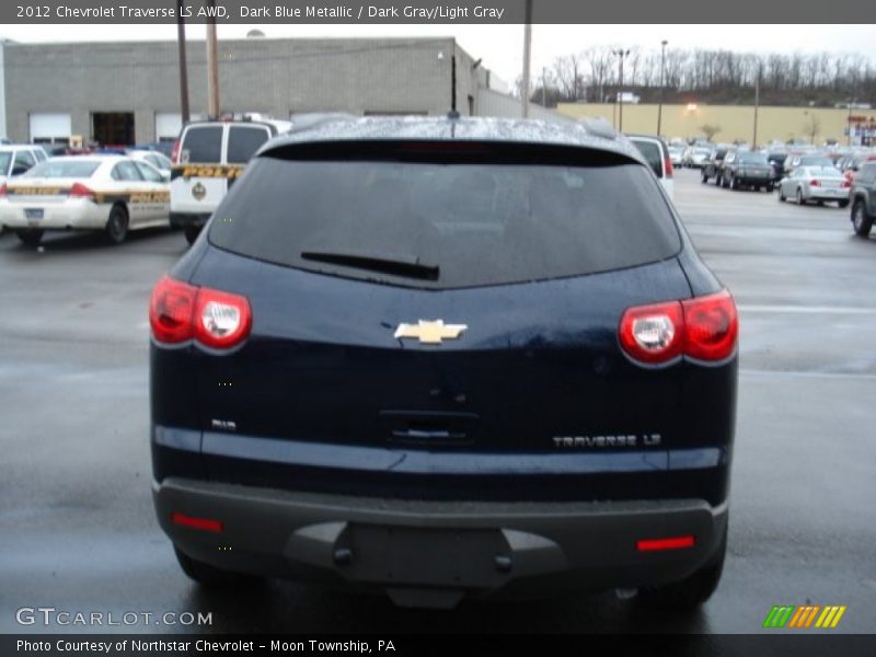 Dark Blue Metallic / Dark Gray/Light Gray 2012 Chevrolet Traverse LS AWD
