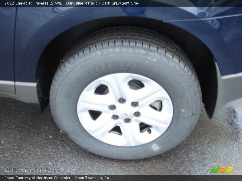 Dark Blue Metallic / Dark Gray/Light Gray 2012 Chevrolet Traverse LS AWD