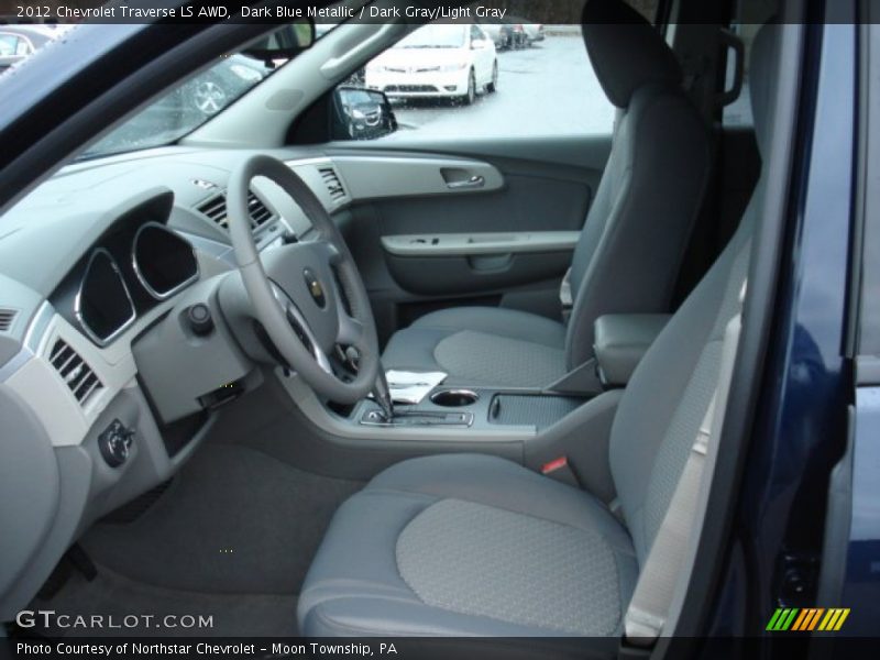 Dark Blue Metallic / Dark Gray/Light Gray 2012 Chevrolet Traverse LS AWD