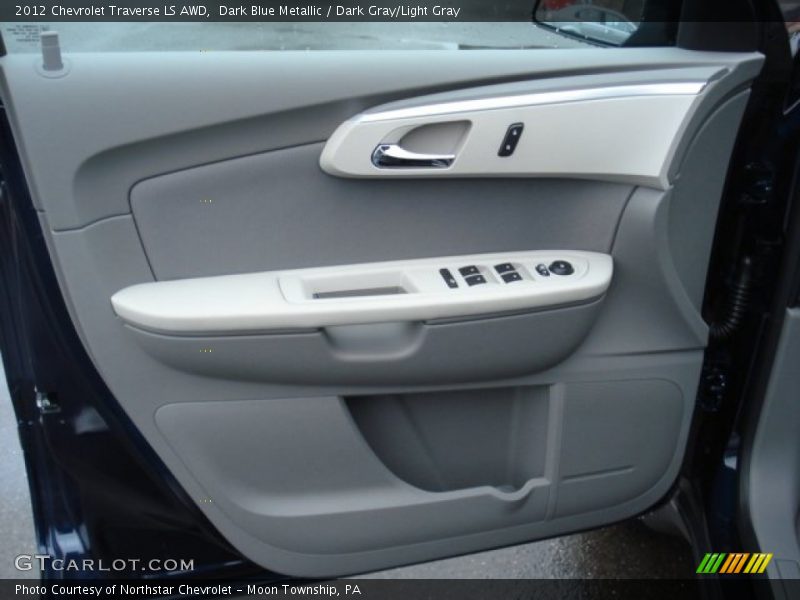 Dark Blue Metallic / Dark Gray/Light Gray 2012 Chevrolet Traverse LS AWD
