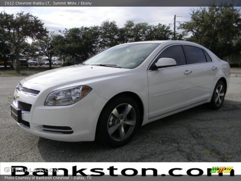 Summit White / Ebony 2012 Chevrolet Malibu LT