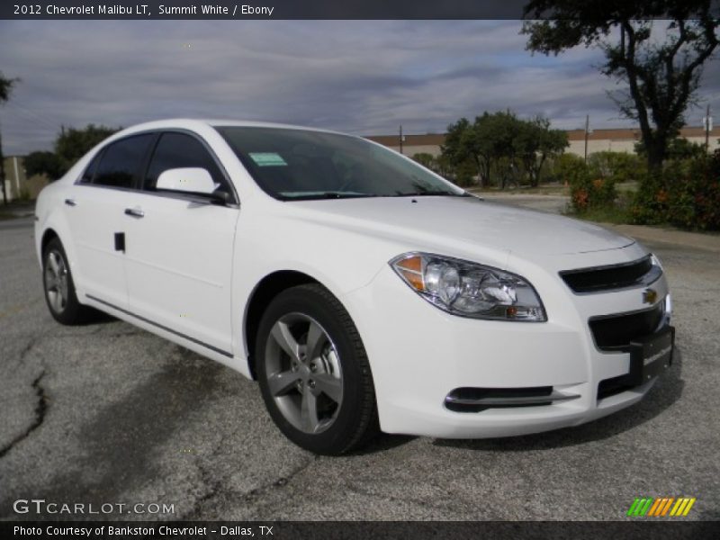 Summit White / Ebony 2012 Chevrolet Malibu LT