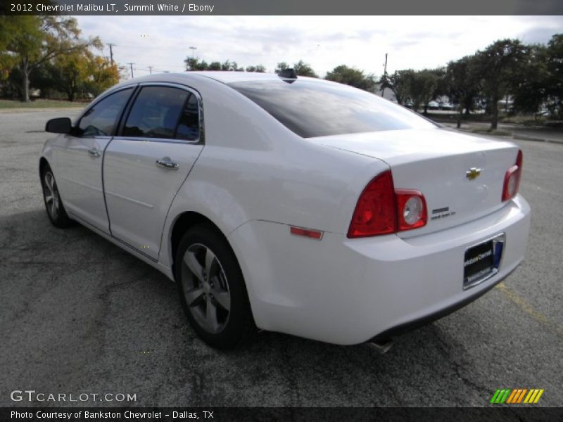 Summit White / Ebony 2012 Chevrolet Malibu LT