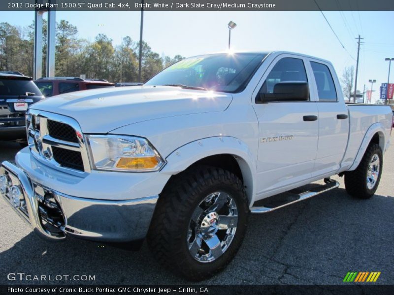 Bright White / Dark Slate Gray/Medium Graystone 2012 Dodge Ram 1500 ST Quad Cab 4x4