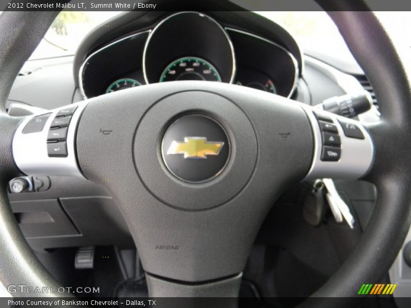 Summit White / Ebony 2012 Chevrolet Malibu LT