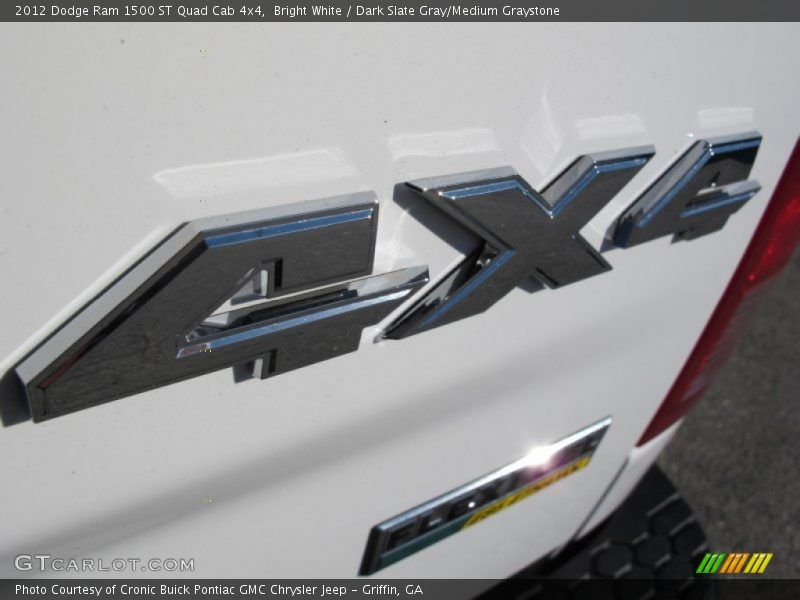 Bright White / Dark Slate Gray/Medium Graystone 2012 Dodge Ram 1500 ST Quad Cab 4x4