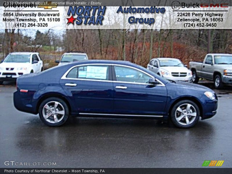 Imperial Blue Metallic / Ebony 2012 Chevrolet Malibu LT