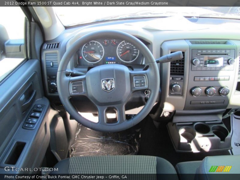 Bright White / Dark Slate Gray/Medium Graystone 2012 Dodge Ram 1500 ST Quad Cab 4x4