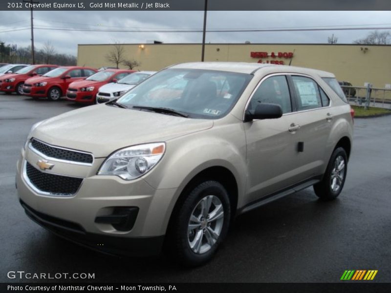 Gold Mist Metallic / Jet Black 2012 Chevrolet Equinox LS