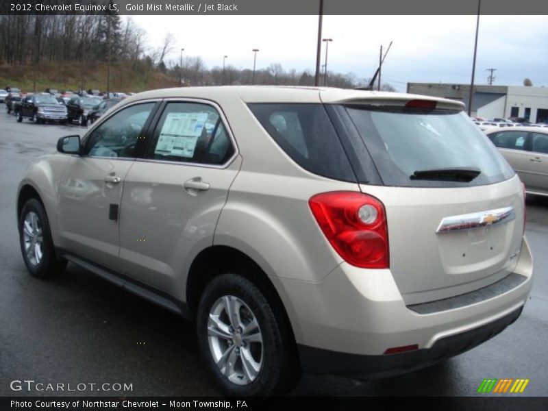 Gold Mist Metallic / Jet Black 2012 Chevrolet Equinox LS