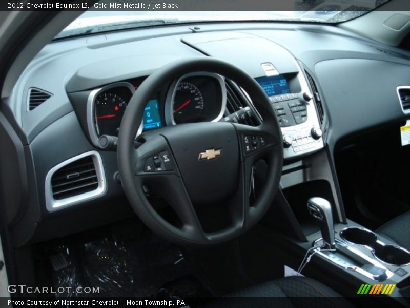 Gold Mist Metallic / Jet Black 2012 Chevrolet Equinox LS