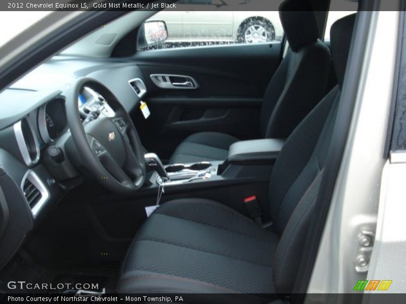 Gold Mist Metallic / Jet Black 2012 Chevrolet Equinox LS