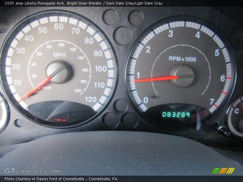 Bright Silver Metallic / Dark Slate Gray/Light Slate Gray 2005 Jeep Liberty Renegade 4x4