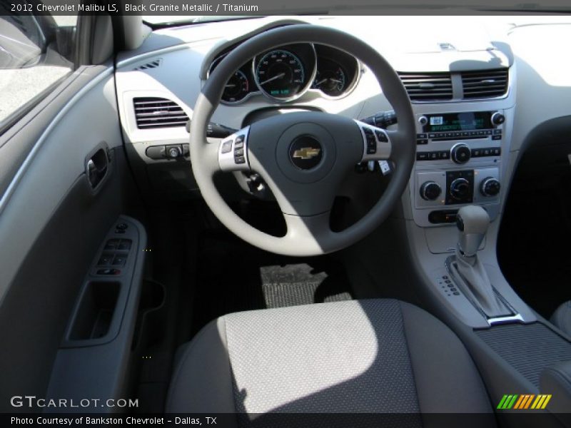 Black Granite Metallic / Titanium 2012 Chevrolet Malibu LS