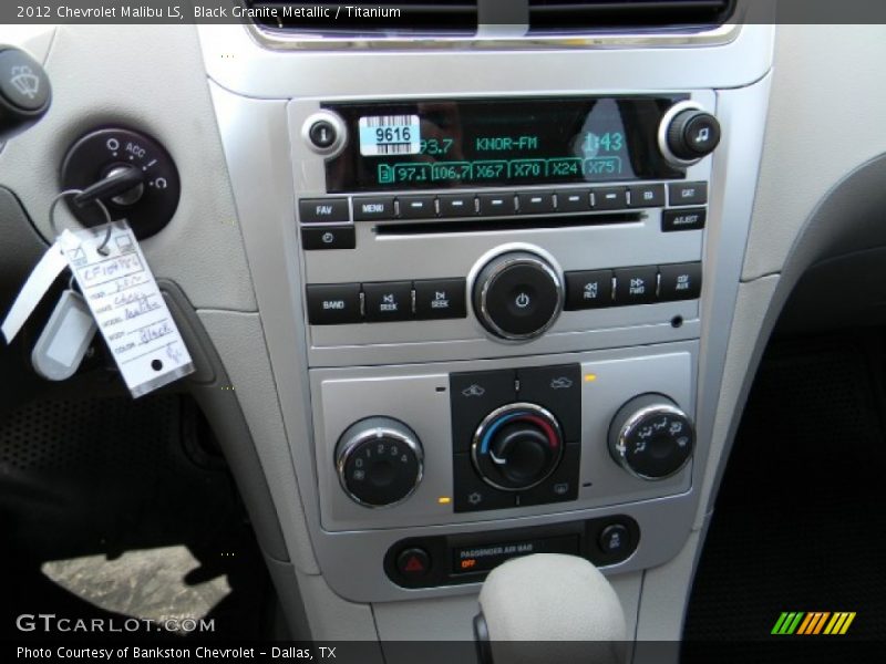 Black Granite Metallic / Titanium 2012 Chevrolet Malibu LS