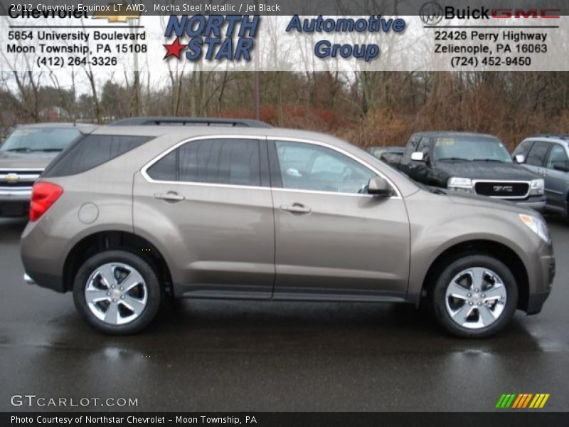 Mocha Steel Metallic / Jet Black 2012 Chevrolet Equinox LT AWD