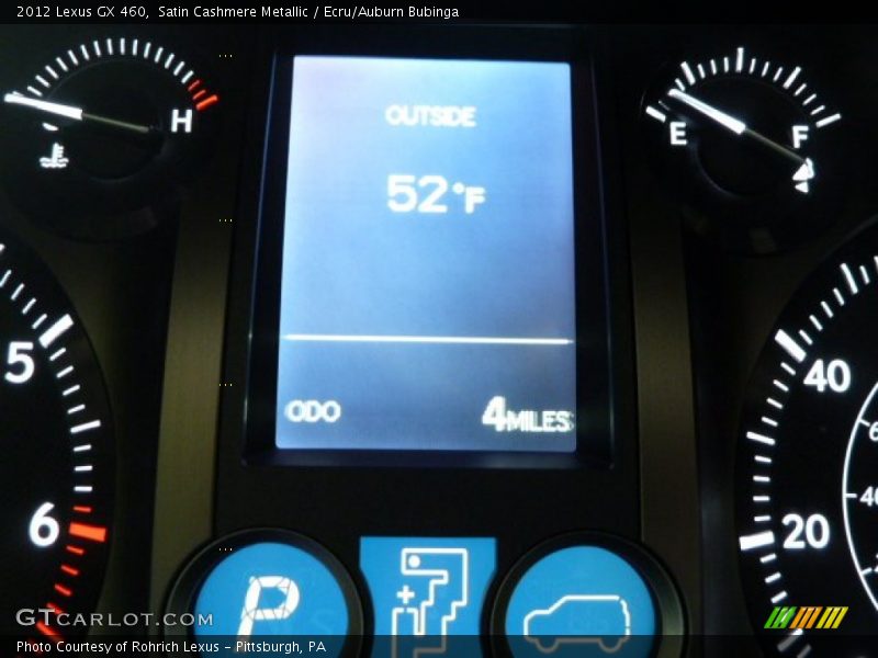 Satin Cashmere Metallic / Ecru/Auburn Bubinga 2012 Lexus GX 460