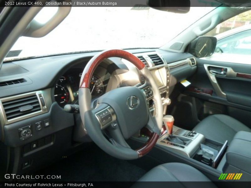 Obsidian Black / Black/Auburn Bubinga 2012 Lexus GX 460