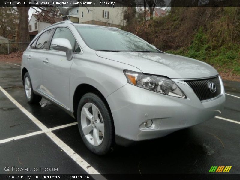 Tungsten Silver Metallic / Light Gray 2012 Lexus RX 350 AWD