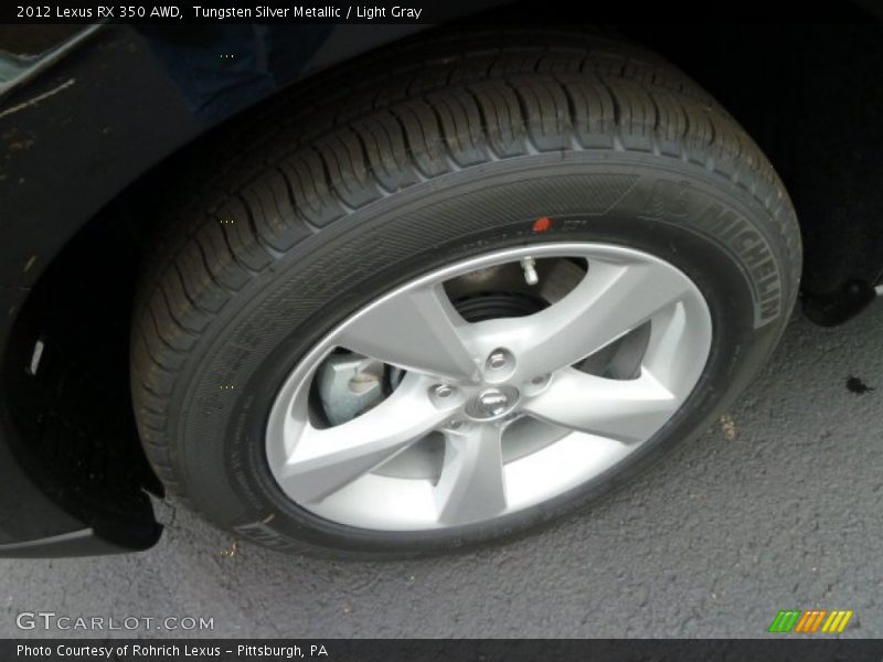 Tungsten Silver Metallic / Light Gray 2012 Lexus RX 350 AWD