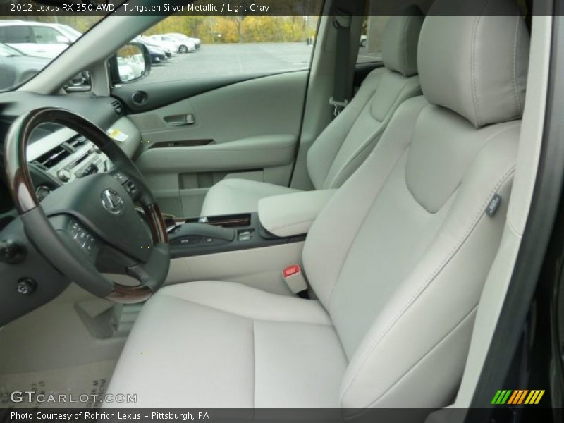 Tungsten Silver Metallic / Light Gray 2012 Lexus RX 350 AWD