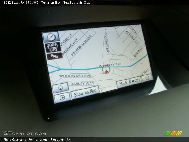 Tungsten Silver Metallic / Light Gray 2012 Lexus RX 350 AWD