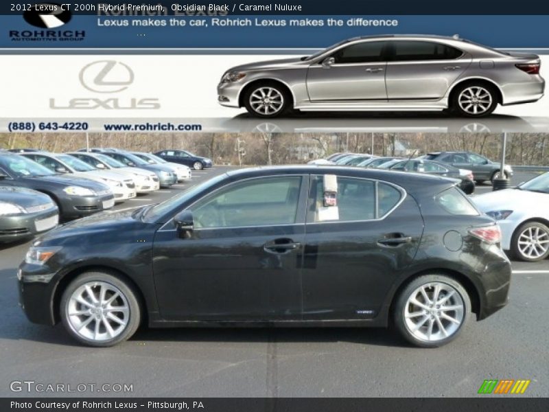 Obsidian Black / Caramel Nuluxe 2012 Lexus CT 200h Hybrid Premium