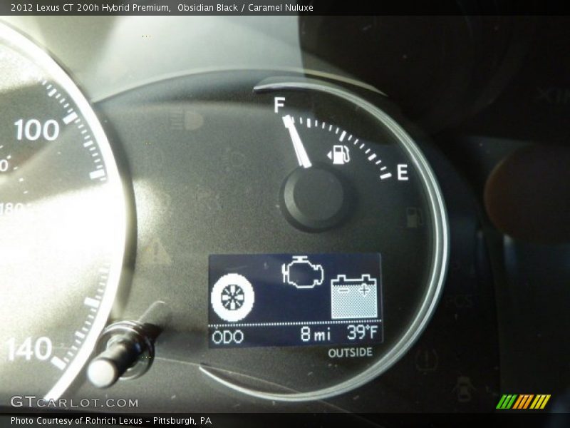 Obsidian Black / Caramel Nuluxe 2012 Lexus CT 200h Hybrid Premium