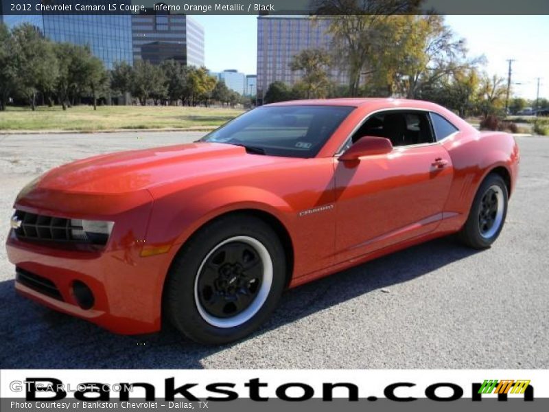 Inferno Orange Metallic / Black 2012 Chevrolet Camaro LS Coupe