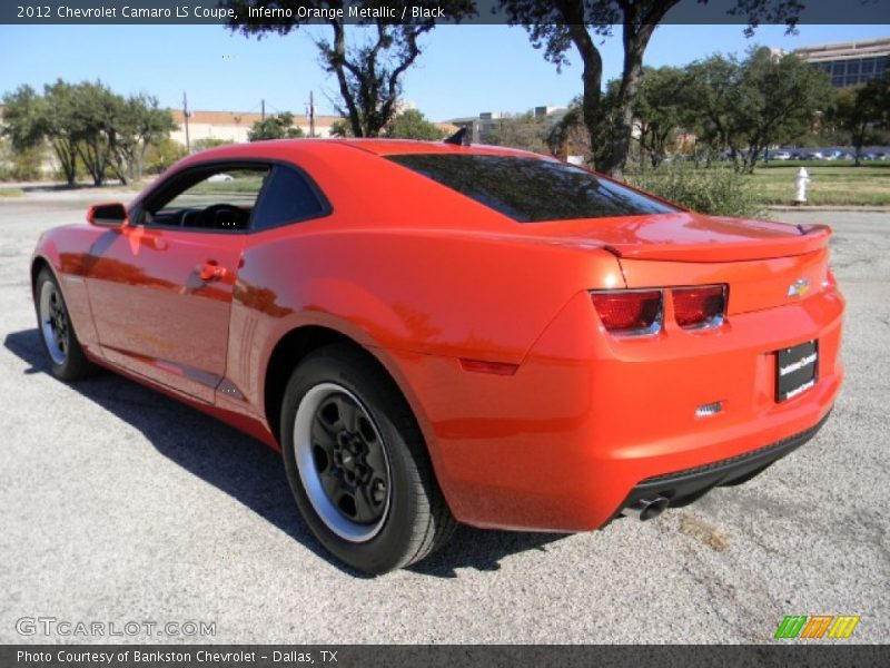 Inferno Orange Metallic / Black 2012 Chevrolet Camaro LS Coupe