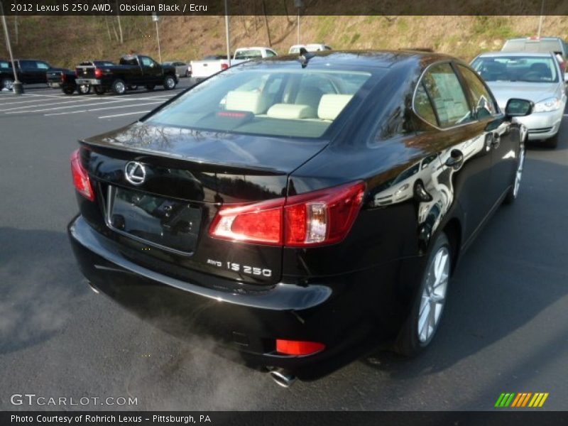 Obsidian Black / Ecru 2012 Lexus IS 250 AWD
