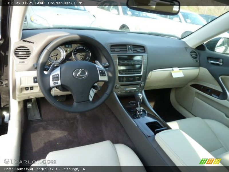 Obsidian Black / Ecru 2012 Lexus IS 250 AWD