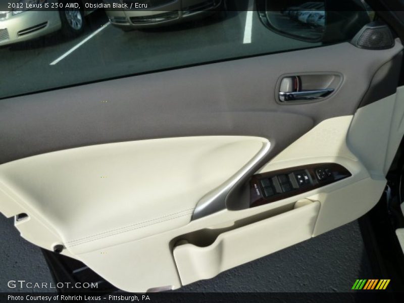 Obsidian Black / Ecru 2012 Lexus IS 250 AWD