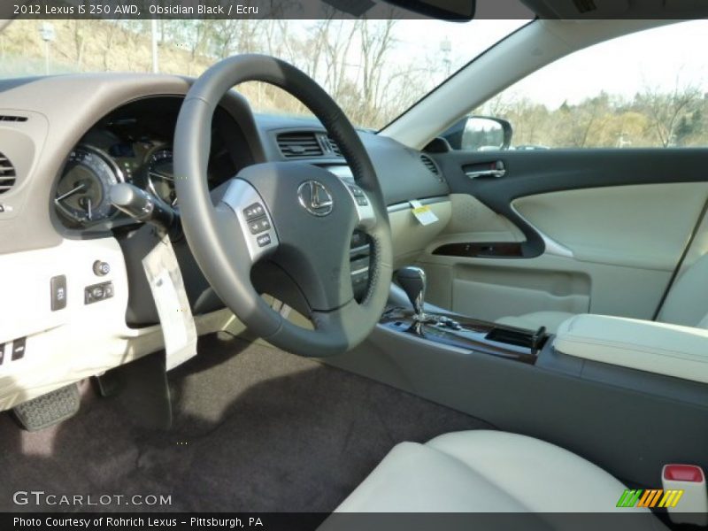 Obsidian Black / Ecru 2012 Lexus IS 250 AWD