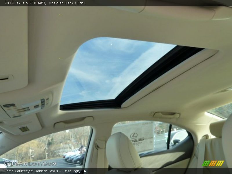 Obsidian Black / Ecru 2012 Lexus IS 250 AWD