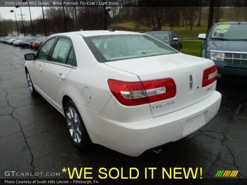 White Platinum Tri-Coat / Light Stone 2009 Lincoln MKZ Sedan