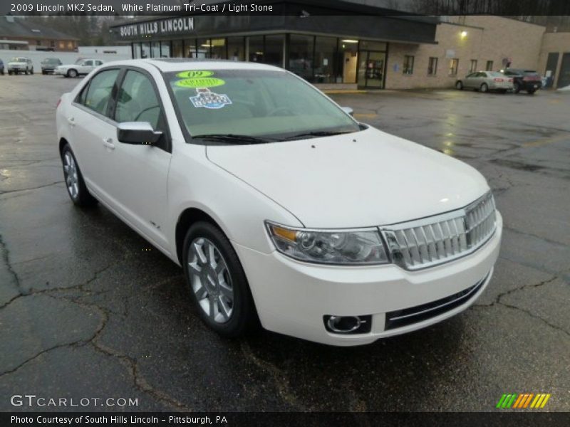 White Platinum Tri-Coat / Light Stone 2009 Lincoln MKZ Sedan