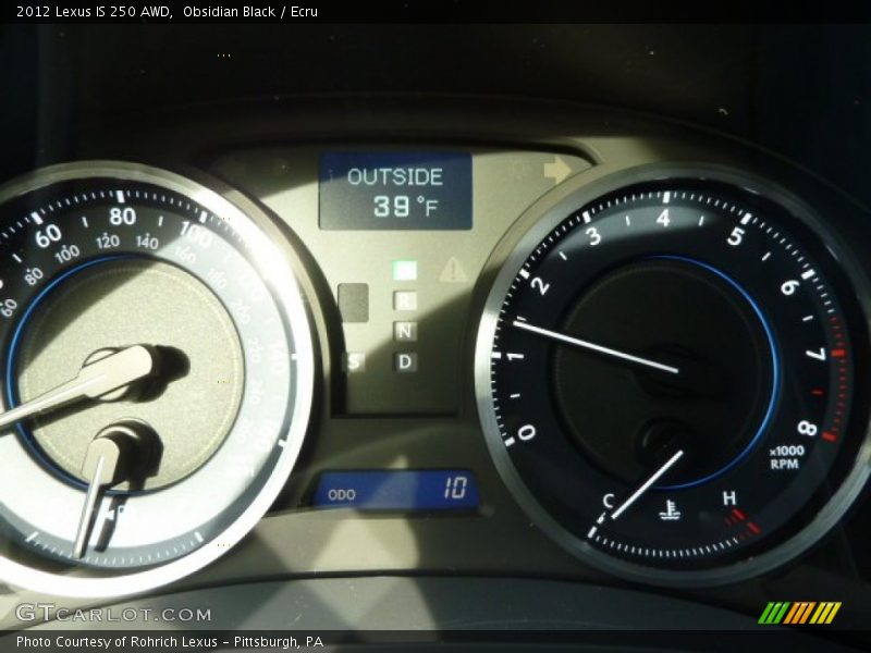 Obsidian Black / Ecru 2012 Lexus IS 250 AWD