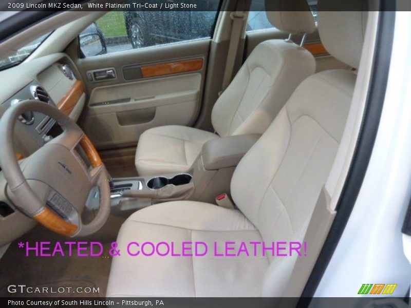 White Platinum Tri-Coat / Light Stone 2009 Lincoln MKZ Sedan