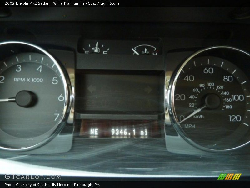 White Platinum Tri-Coat / Light Stone 2009 Lincoln MKZ Sedan