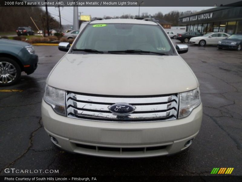 Light Sage Metallic / Medium Light Stone 2008 Ford Taurus X Limited AWD