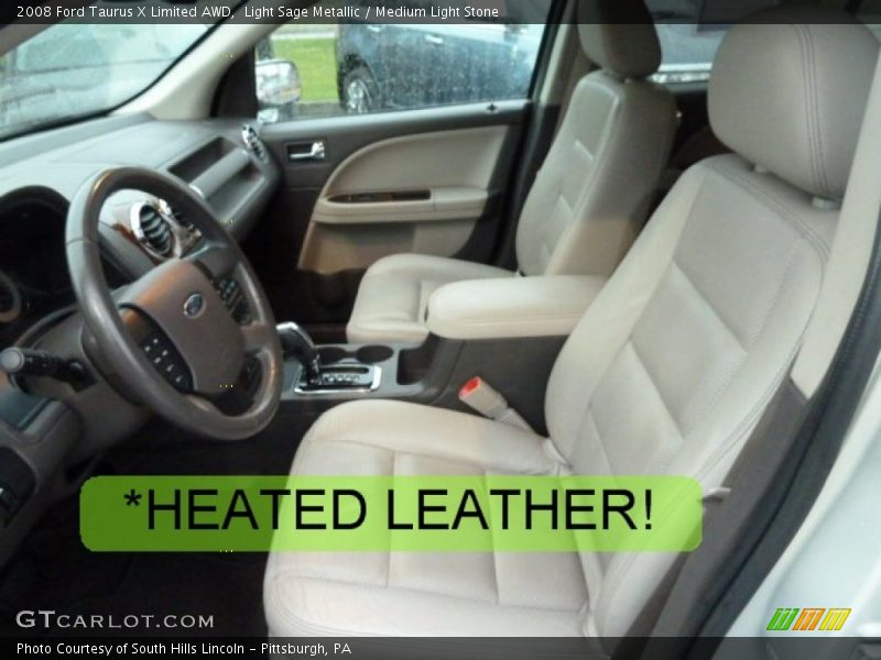 Light Sage Metallic / Medium Light Stone 2008 Ford Taurus X Limited AWD