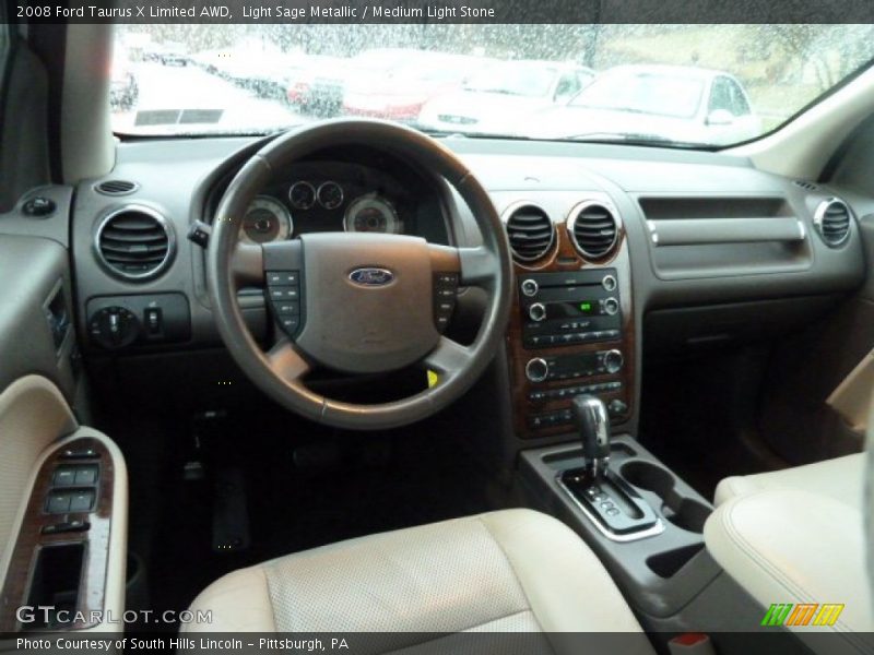 Light Sage Metallic / Medium Light Stone 2008 Ford Taurus X Limited AWD