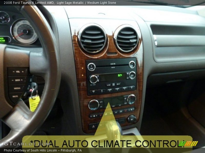 Light Sage Metallic / Medium Light Stone 2008 Ford Taurus X Limited AWD
