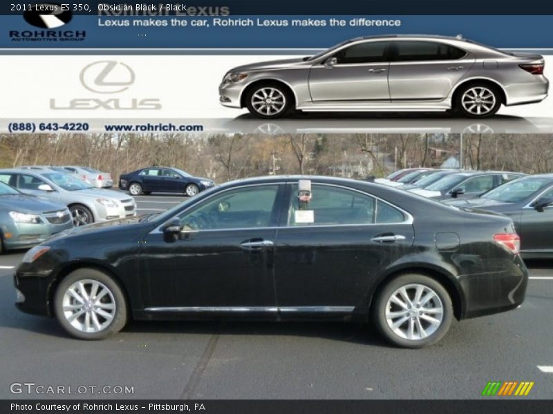 Obsidian Black / Black 2011 Lexus ES 350