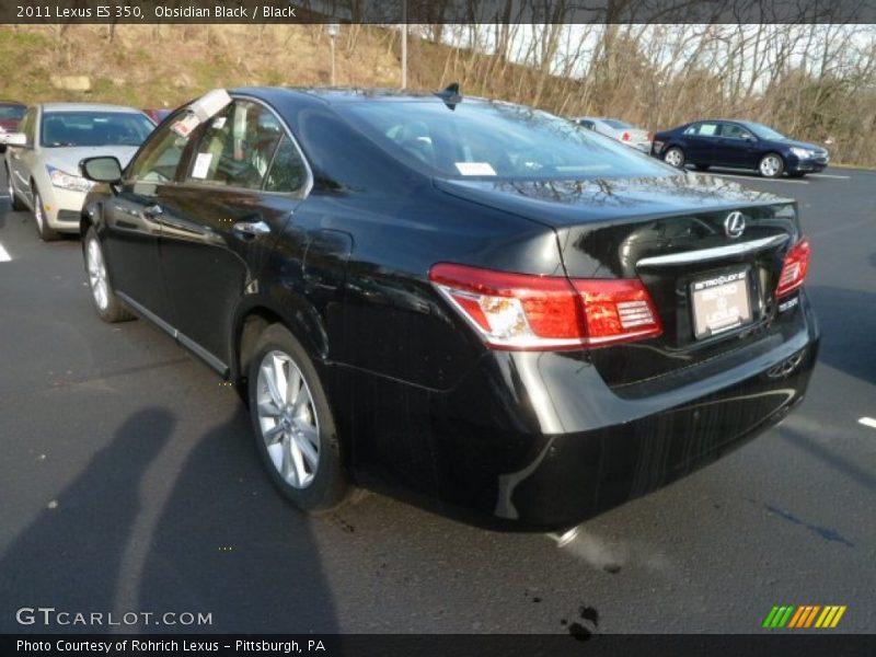 Obsidian Black / Black 2011 Lexus ES 350