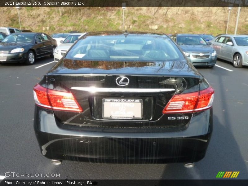 Obsidian Black / Black 2011 Lexus ES 350