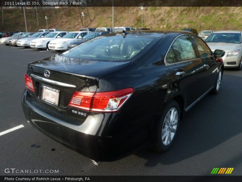 Obsidian Black / Black 2011 Lexus ES 350