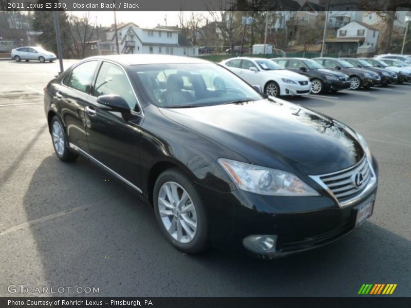 Obsidian Black / Black 2011 Lexus ES 350